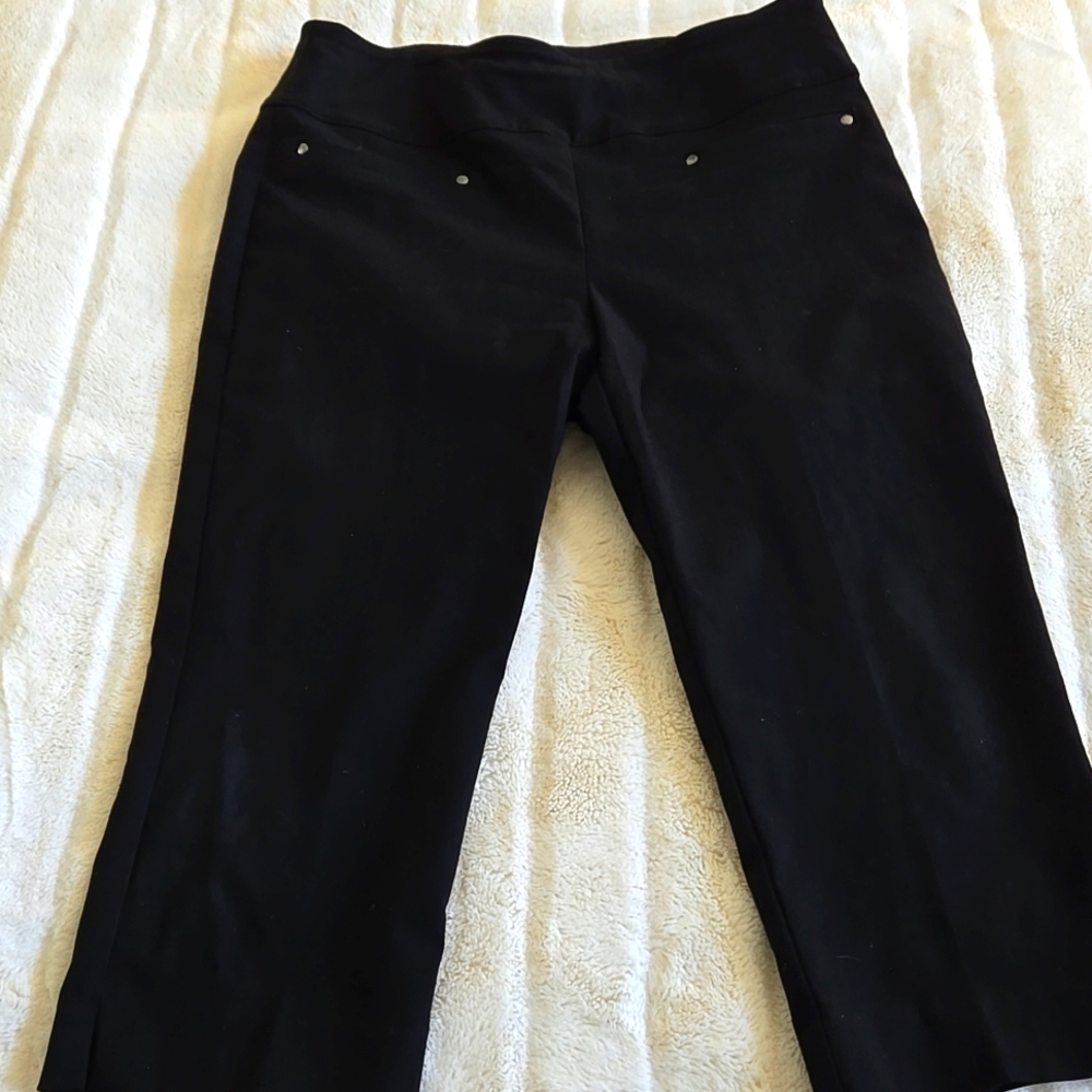 Cropped Black Trouser, Size 2